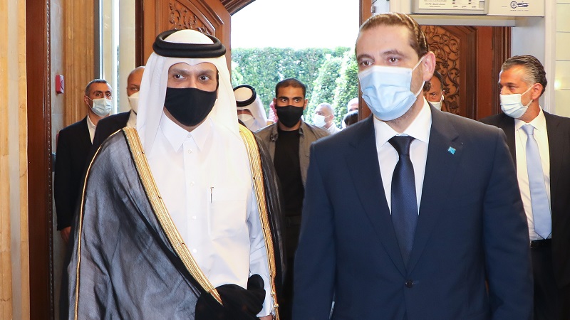 الحريري و وزير خارجية قطر1
