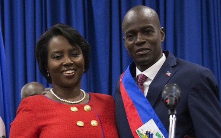 رئيس هايتي جوفينيل مويس وزوجته