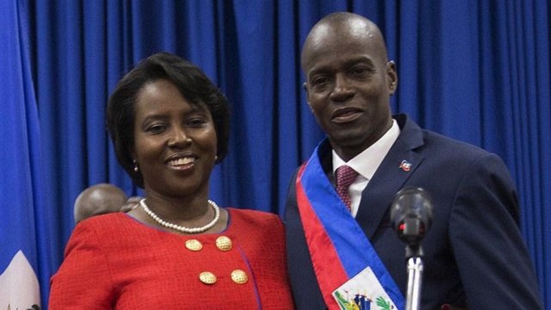 رئيس هايتي جوفينيل مويس وزوجته