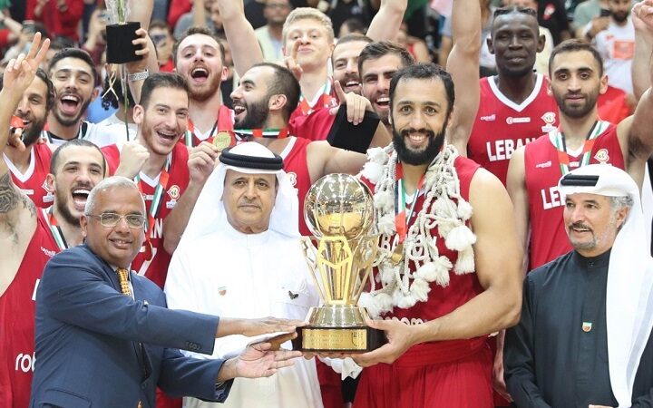 منتخب لبنان بطل العرب بكرة السلة