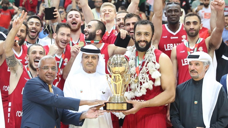 منتخب لبنان بطل العرب بكرة السلة