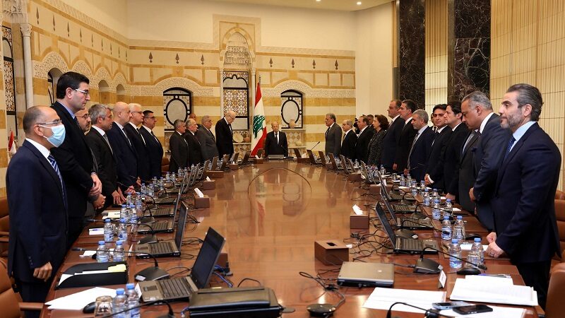 مجلس الوزراء في بعبدا بدقيقة صمت على ضحايا قارب طرابلس 26.4.2022