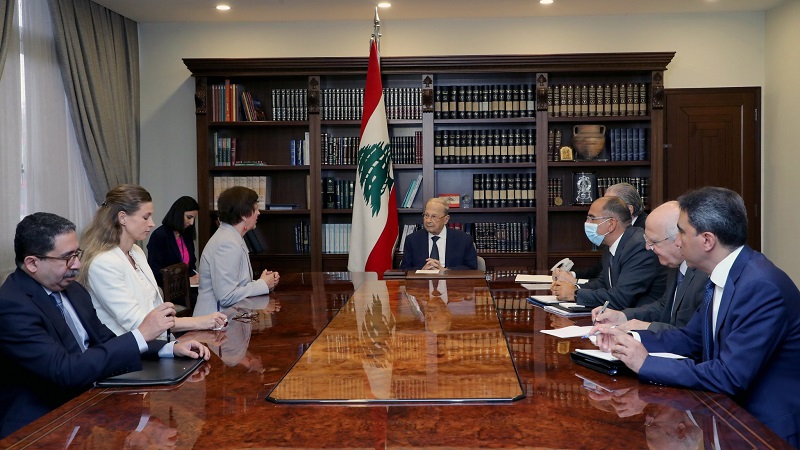ميشال عون و المنسقة الخاصة للأمم المتحدة في لبنان جوانا فرونيسكا