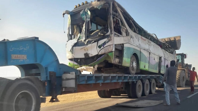إصطدام حافلة ركاب بشاحنة في جنوب مصر