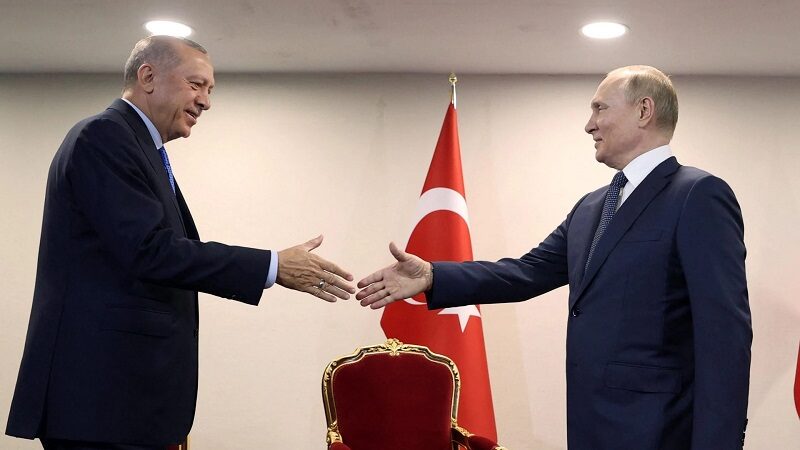 فلاديمير بوتين و رجب طيب إردوغان
