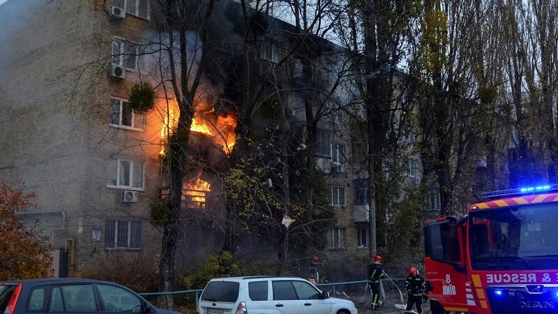 قصف روسي لكييف أوكرانيا