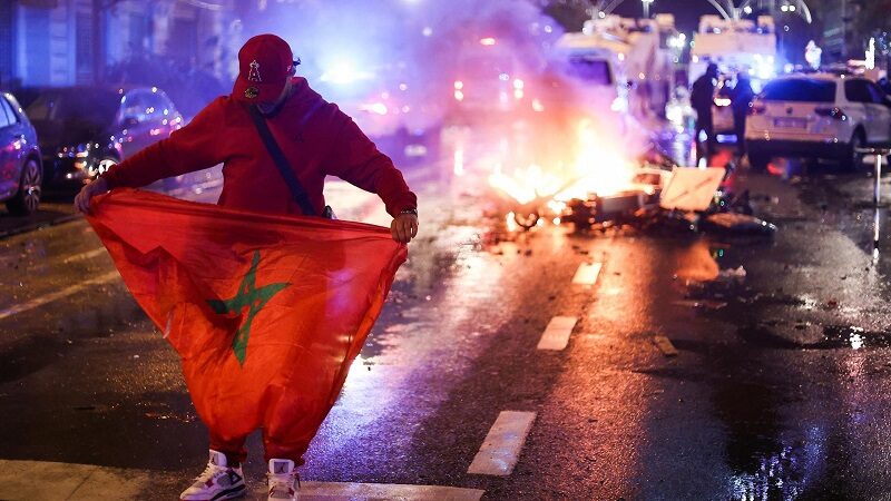 أعمال عنف بعد مباراة فرنسا والمغرب في مونديال قطر 2022