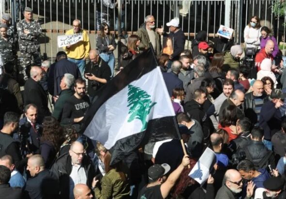 إعتصام أمام قصر العدل دعماً للقاضي طارق البيطار - إنفجار مرفأ بيروت - لبنان